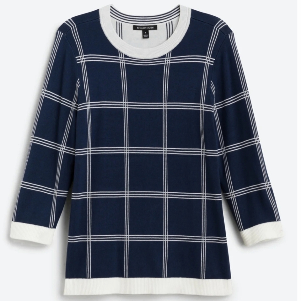 41 Hawthorn Navy Knit Pullover Business Casual